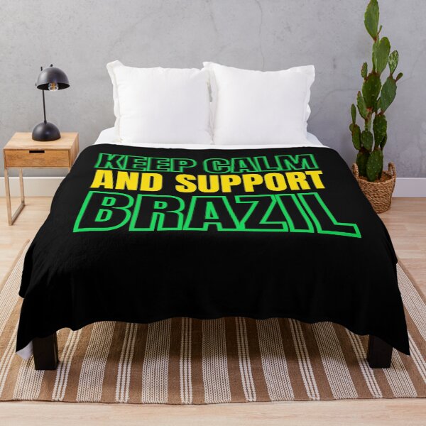 Artikelvorschau, Bleib ruhig und unterstütze Brasilien || Brasilien Fan-Design entworfen und verkauft von ExpertSayeed.