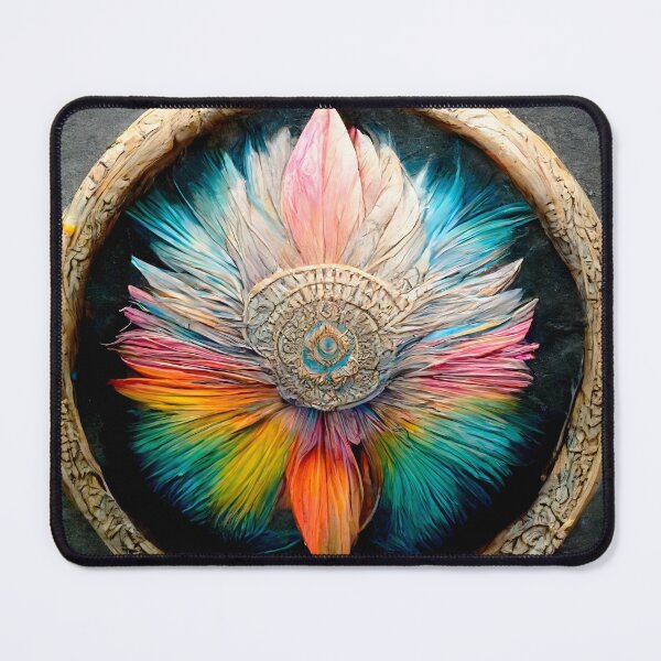 Item preview, The Feather Mandala of Happiness - spiritual art spiritual artwork spirituality wellness well-being sacred geometry designed and sold by LvSoulCreations.