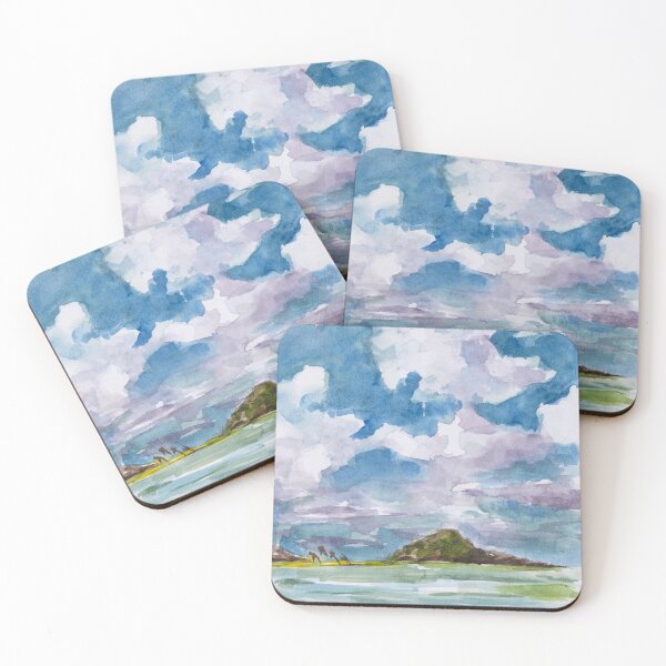 Item preview, Saint Barts Island with Clouds designed and sold by AMOpainting.