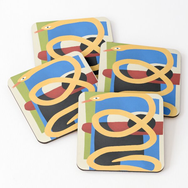 Item preview, Abstract Yellow Serpent Art. designed and sold by TheaDesign.
