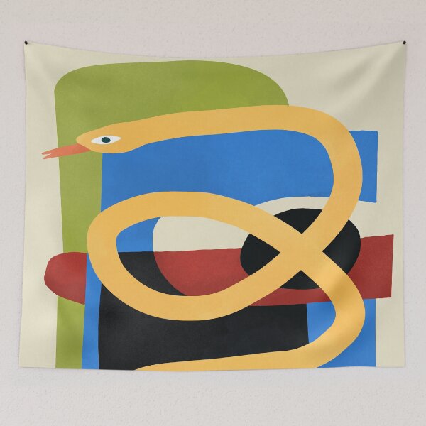 Item preview, Abstract Yellow Serpent Art. designed and sold by TheaDesign.