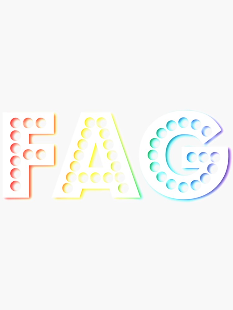 Fag Rainbow Slang Sticker For Sale By 3xadesigns Redbubble 3129