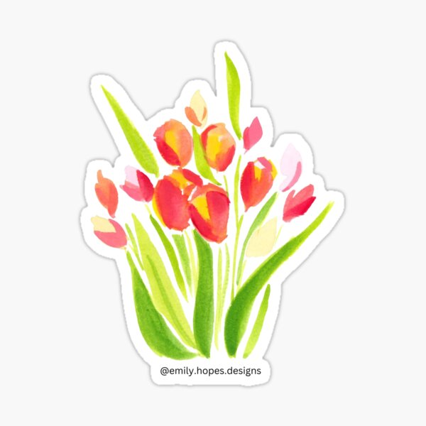Item preview, Beautiful Spring Tulips designed and sold by EmilyHopeDesign.