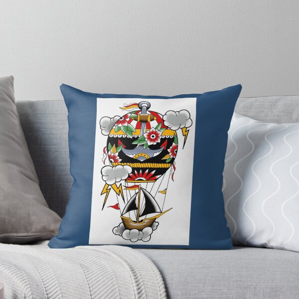 Item preview, Fkj tattoo flash hot air balloon  designed and sold by ReganPacocha.