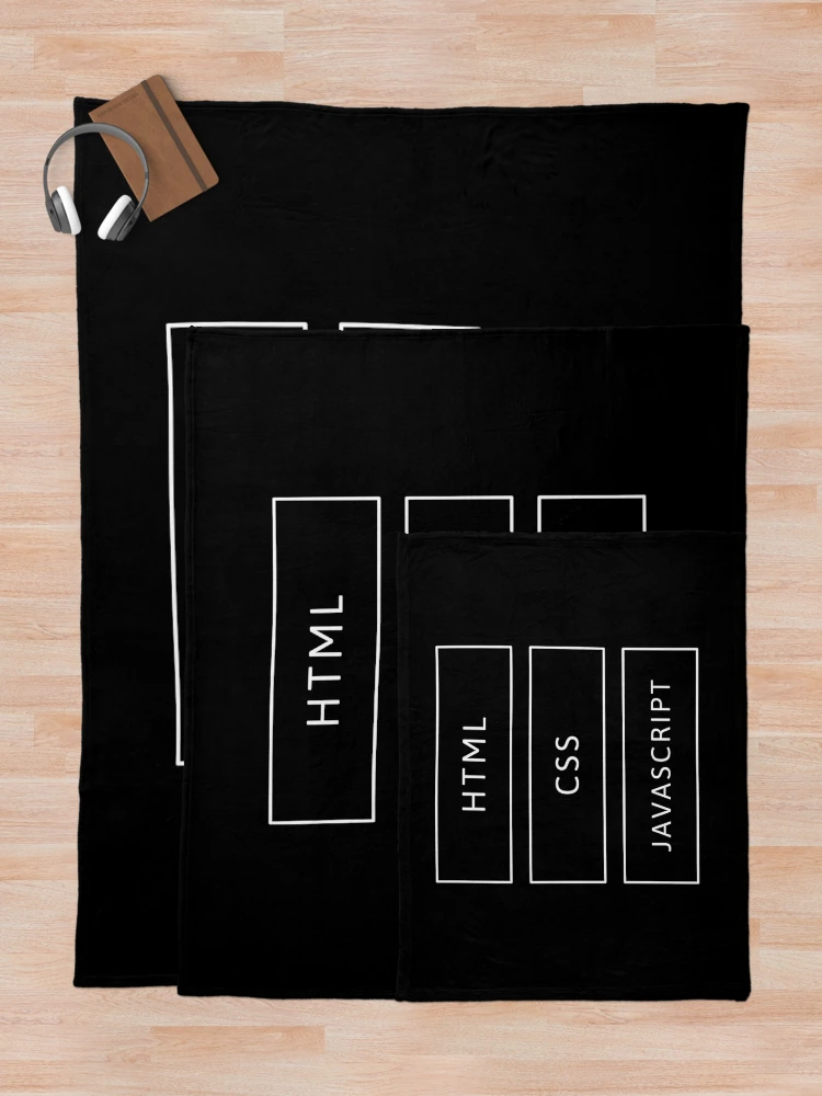 Thumbnail 5 of 6, Throw Blanket, HTML, CSS & JavaScript Developer designed and sold by developer-gifts.