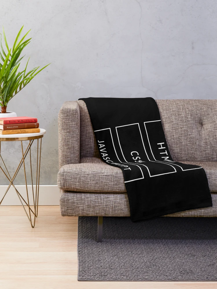 Thumbnail 2 of 6, Throw Blanket, HTML, CSS & JavaScript Developer designed and sold by developer-gifts.