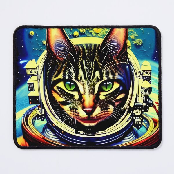Item preview, Green Eyes Astronaut Futuristic Cat | designed and sold by Darlingly.