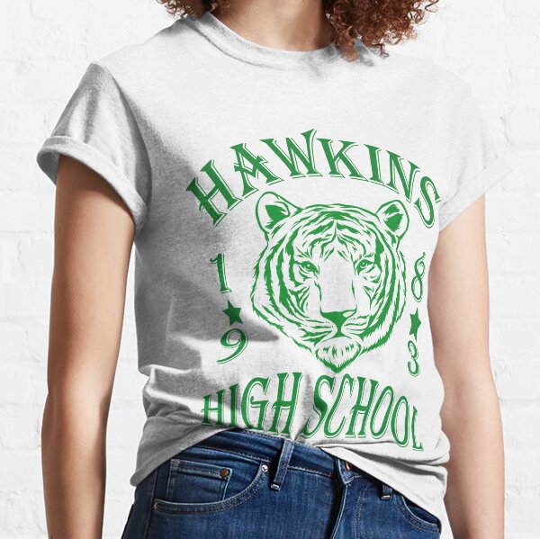 Boy's Stranger Things Hawkins High School Tiger 1983 T-Shirt - White - X  Large