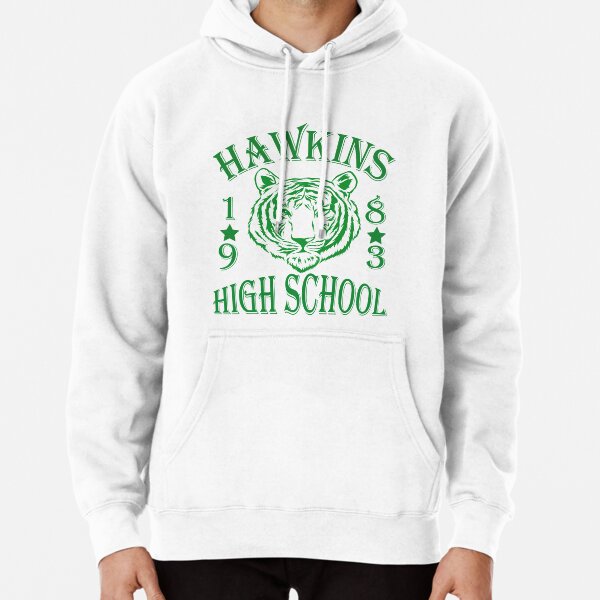 Stranger Things 4 Hawkins High School Green Logo Pullover Hoodie