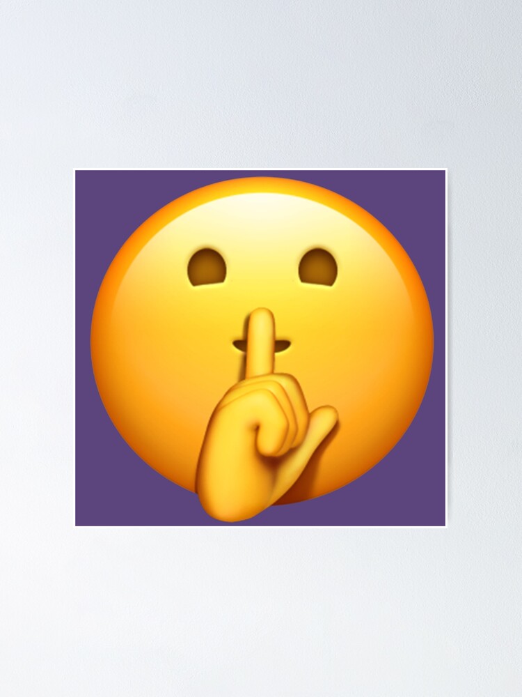 "Shhh Emoji" Poster by stertube | Redbubble
