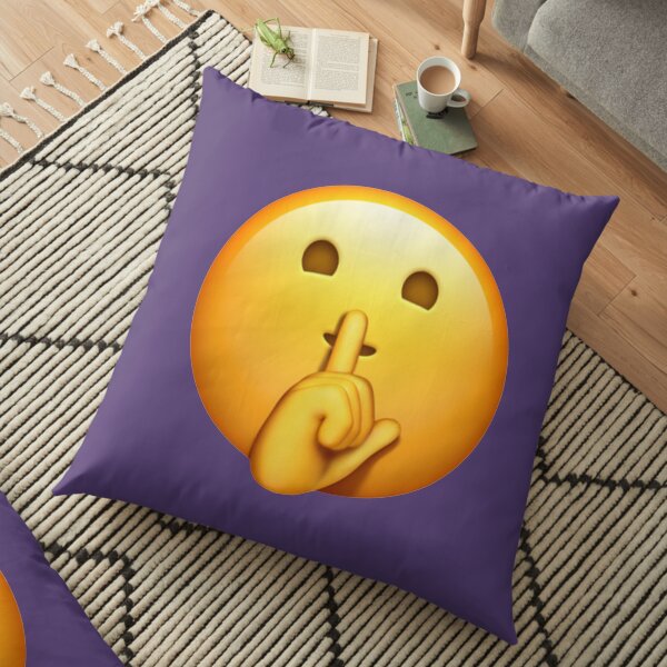Shhh Emoji Floor Pillow