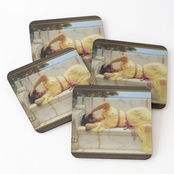 Item preview, Girl in Yellow Drapery by John William Godward Remastered Xzendor7 Classical Art Old Masters Reproductions designed and sold by Xzendor7 Digital Art Creations.