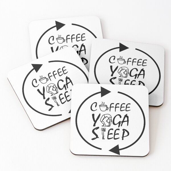 Item preview, Coffee Yoga Sleep Repeat design designed and sold by CheymaBou.