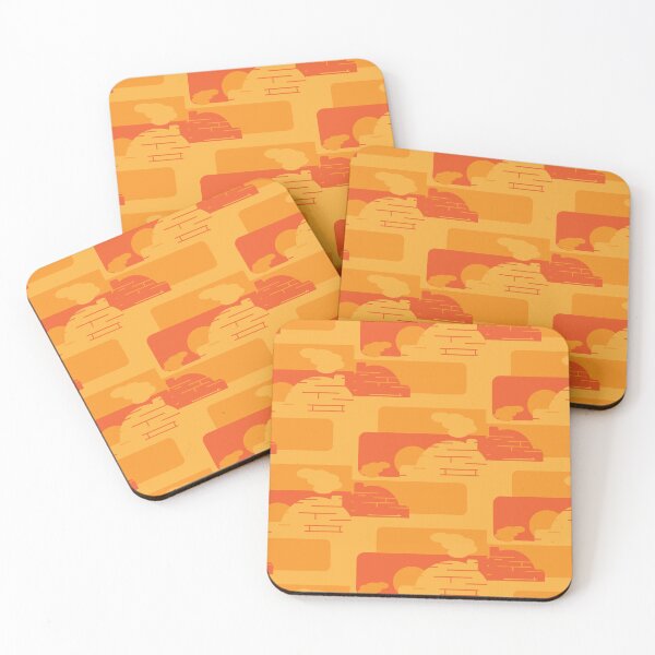 Item preview, Patterned Orange Igloo (Monochrome Scene Series) designed and sold by pjko.