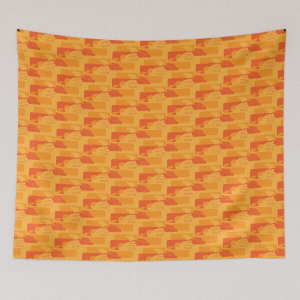 Item preview, Patterned Orange Igloo (Monochrome Scene Series) designed and sold by pjko.
