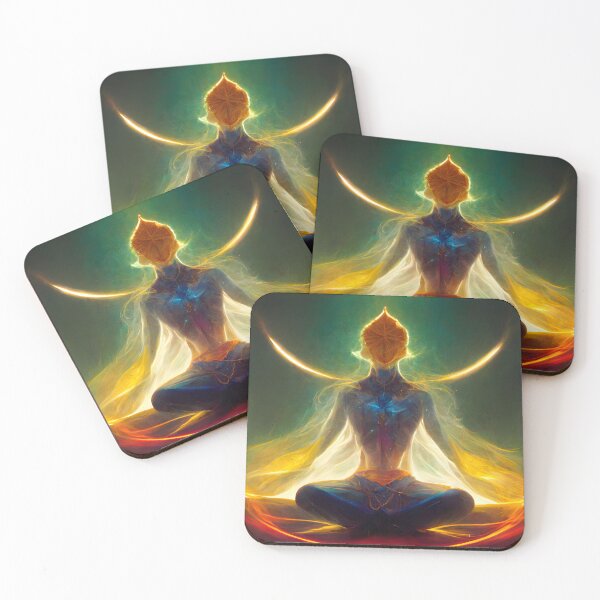 Item preview, The Golden Hairs of the Kundalini - spiritual art spiritual artwork spirituality wellness well-being awakening meditation designed and sold by LvSoulCreations.