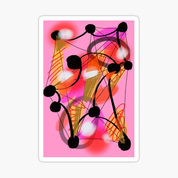 Black Pearls 1 Abstract Sticker
