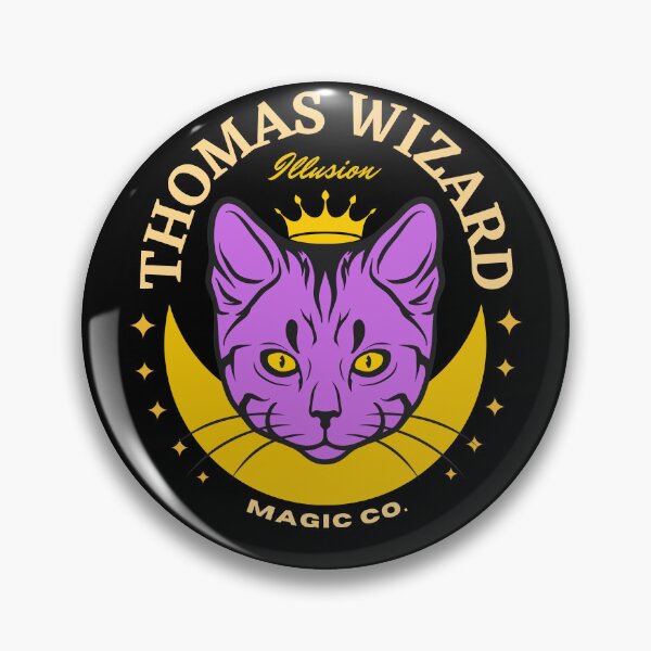 Item preview, THOMAS NAME SHIRT: THOMAS WIZARD PURPLE CAT MAGIC DESIGN. designed and sold by AlexRelax.