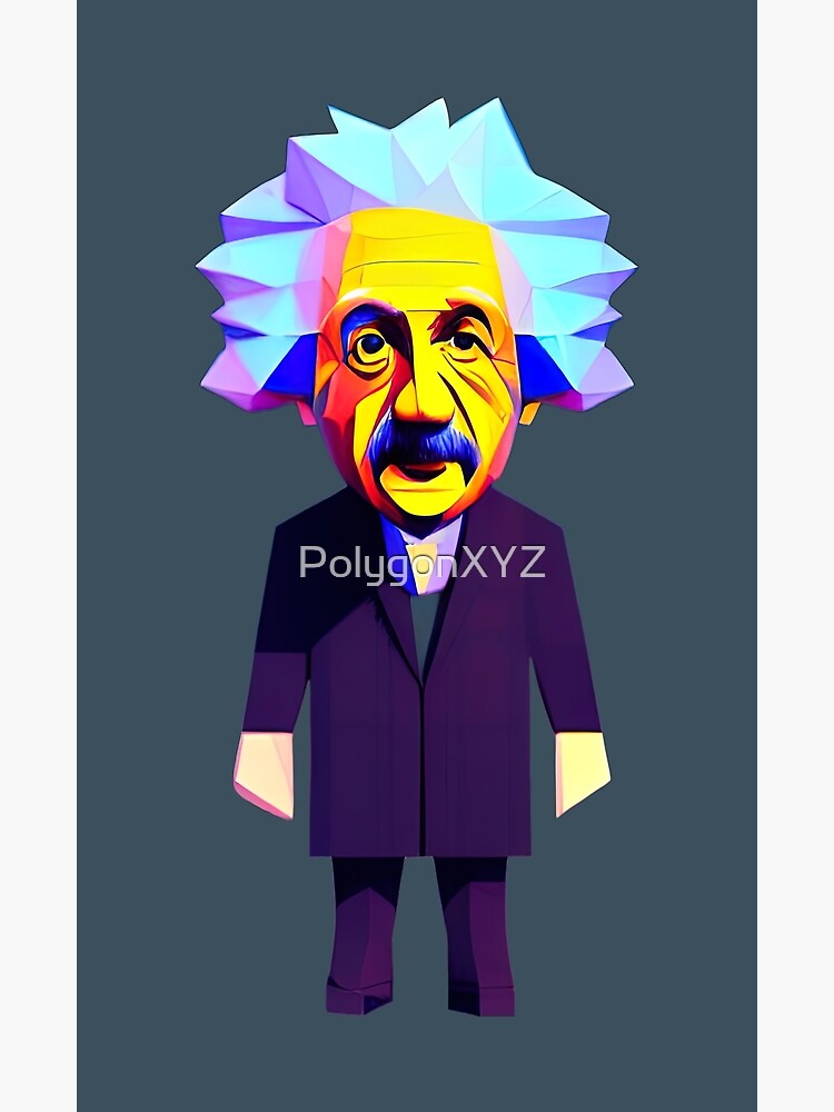 Disover Albert Einstein in Purple Suit Premium Matte Vertical Poster