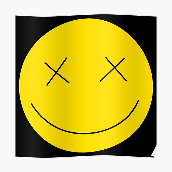 X” Eyes Smiley Face" Poster for Sale by DCVDA Redbubble