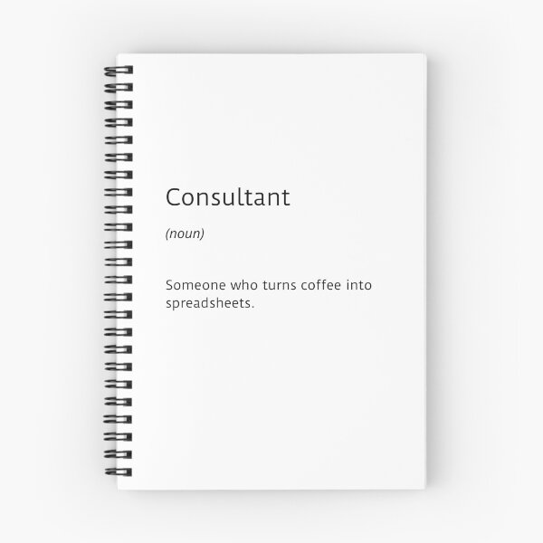 Item preview, Consultant and coffee funny definition - white / small text / Excel designed and sold by ArtsySue.
