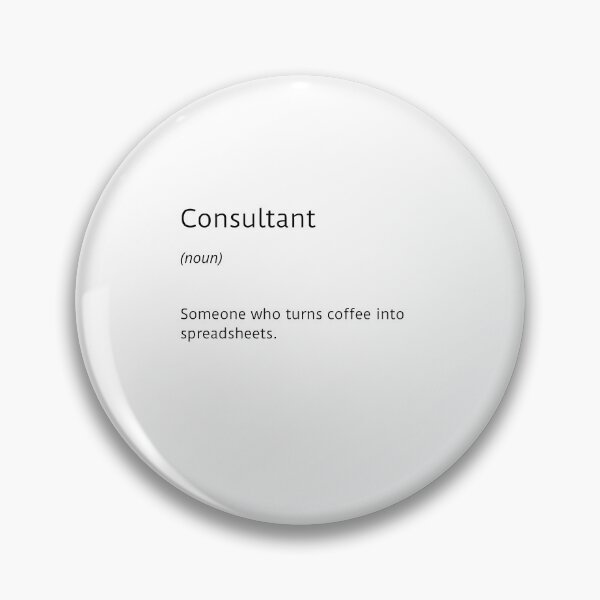 Item preview, Consultant and coffee funny definition - white / small text / Excel designed and sold by ArtsySue.
