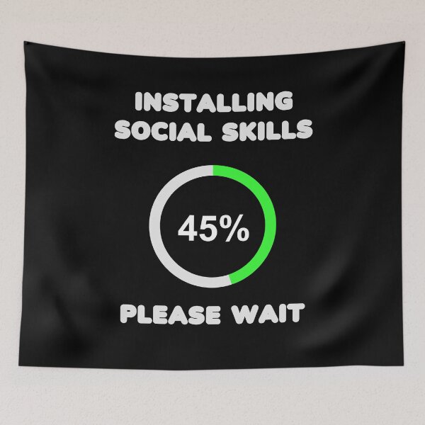 Item preview, Installing Social Skills Please Wait designed and sold by RockBeeDesigns.