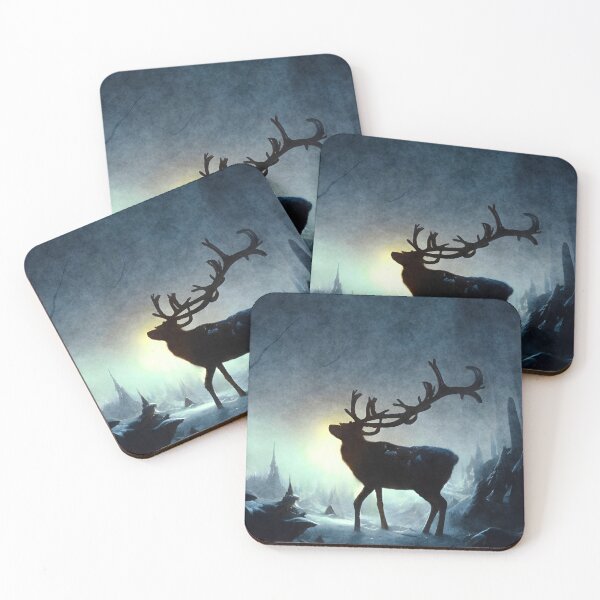 Item preview, Reindeer in winter- Fantasy Christmas snow scene designed and sold by tinytiger77.