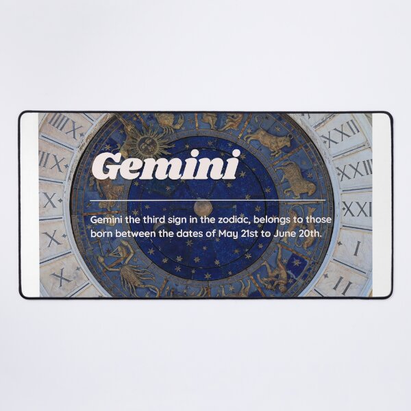 Item preview, Gemini Zodiac Roman Numeral Print designed and sold by Femme Pastel Collective.