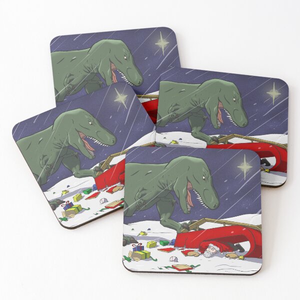 Item preview, T-Rex meets Santa Funny Dinosaur Christmas designed and sold by The-Tome.