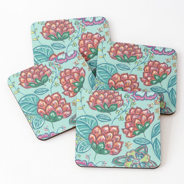 Item preview, Red Peonies #seagreen designed and sold by yanayushkevich.