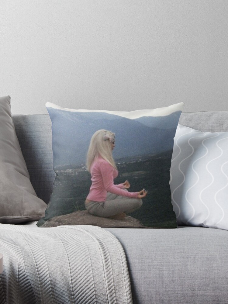 Gothic girl with pale skin . Throw Pillow by Marina Zharinova - Pixels