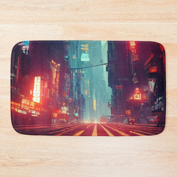 Item preview, New York Streets In Cyberpunk Style designed and sold by ZAKAABDE2020.
