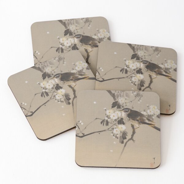 Item preview, Birds on a Flowering Branch | Japanese Meiji Art (kachō) designed and sold by andydavistech.