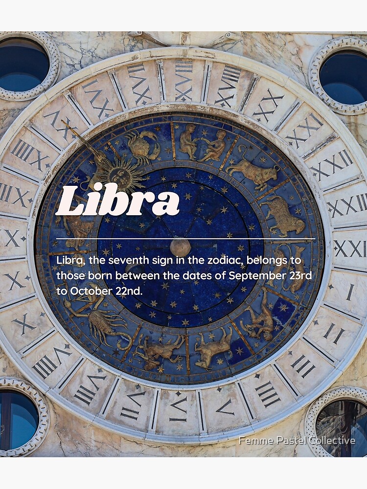 Libra Zodiac Roman Numeral Print