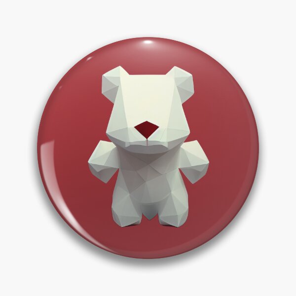 Item preview, White Teddy Bear with Red Nose designed and sold by PolygonXYZ.
