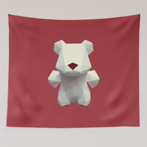 Item preview, White Teddy Bear with Red Nose designed and sold by PolygonXYZ.