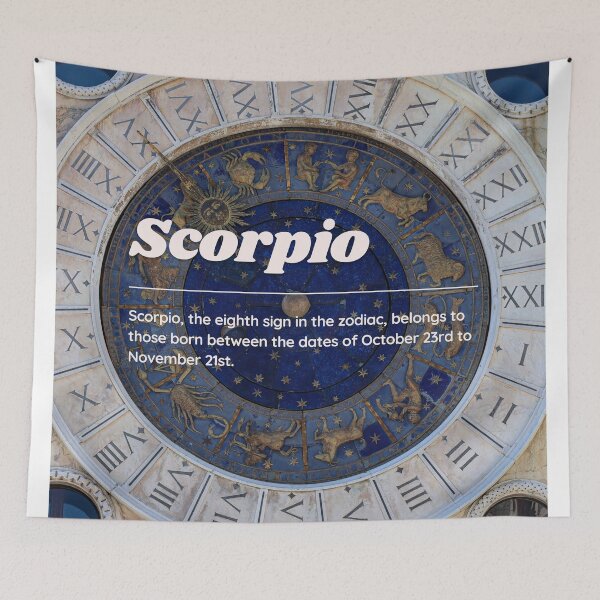 Item preview, Scorpio Zodiac Roman Numeral Print  designed and sold by Femme Pastel Collective.