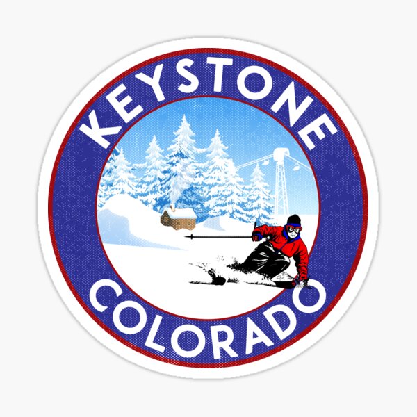 Skiing Keystone Colorado Mountains Ski Snowboarding Sticker
