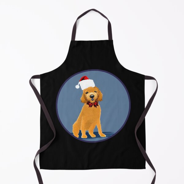 Item preview, Funny golden doodle with a christmas hat designed and sold by The Love Quill.