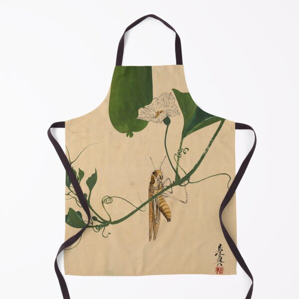 Item preview, Grasshopper on Gourd Vine | Japanese Meiji Art designed and sold by andydavistech.