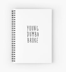 Young, Dumb, and Broke Spiral Notebook