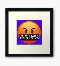 Swearing Emoji Framed Print