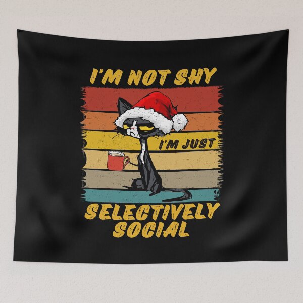 Item preview, I'm Not Shy I'm Just Selectively Social Christmas designed and sold by RockBeeDesigns.