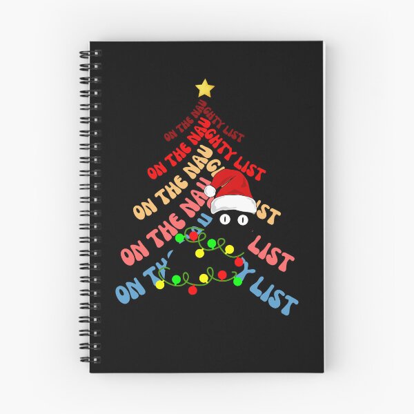 Item preview, On the naughty list cat Christmas vintage designs designed and sold by DesignsbyMona.