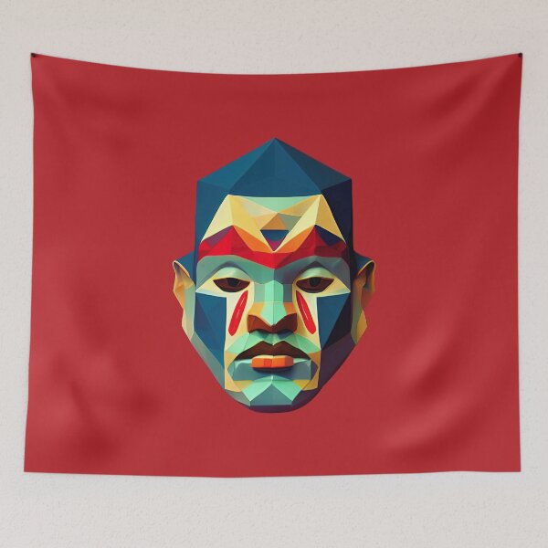 Item preview, Maori Face Crying Blood designed and sold by PolygonXYZ.