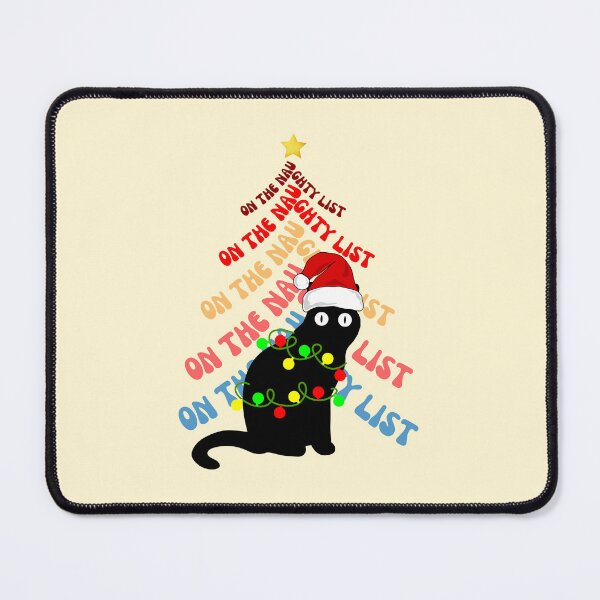 Item preview, On the naughty list cat Christmas vintage designs designed and sold by DesignsbyMona.