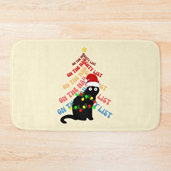 Item preview, On the naughty list cat Christmas vintage designs designed and sold by DesignsbyMona.
