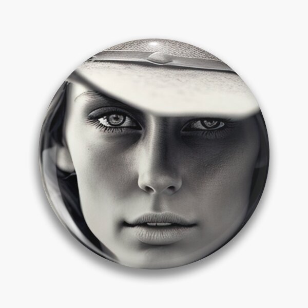 Item preview, Black and white portrait of a cowgirl designed and sold by RK - Shop.