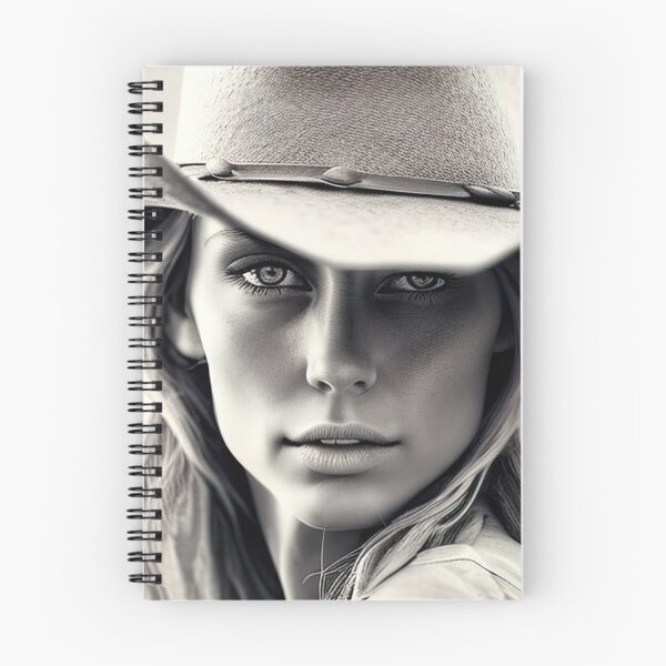 Item preview, Black and white portrait of a cowgirl designed and sold by RK - Shop.